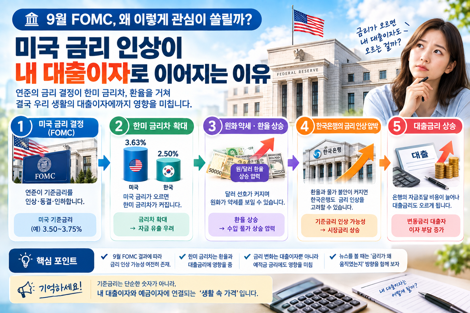 연준(Fed) 금리가 오르면 한국 대출이자도 오를까