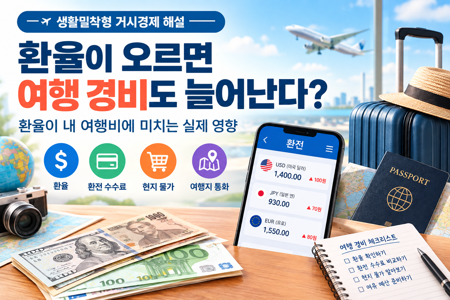 환율이 오르면 해외여행이 왜 더 비싸지나